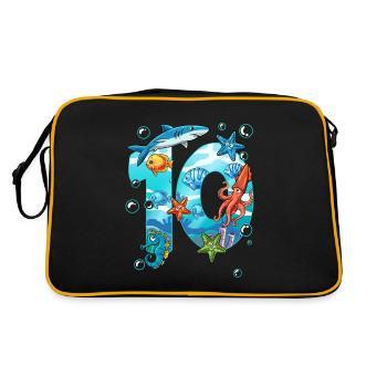 10e anniversaire créatures marines - Sac Retro - noir/or - Dos