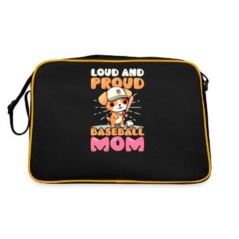 Baseball-Mutter Laute Stolze Baseball-Mutter - Retro Tasche - Schwarz/Gold - Hinten