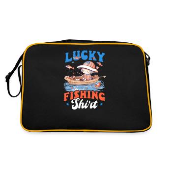 Fisherman Lucky Fishing Outfit - Retro Tasche - Schwarz/Gold - Hinten