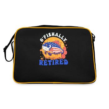 Fischer O'Fishally im Ruhestand - Retro Tasche - Schwarz/Gold - Hinten