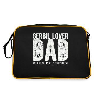 Papa amoureux de la gerbille L’idole Le mythe Le rat de course - Sac Retro - noir/or - Dos