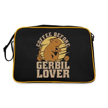 Café des amateurs de gerbilles avant l’amateur de café pour hamsters - Sac Retro - noir/or - Dos