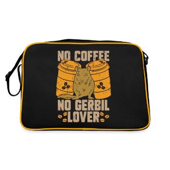 Amoureux des gerbilles Pas de café Pas de rat de course Amateur de café - Sac Retro - noir/or - Dos