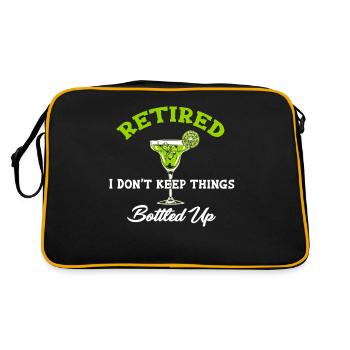 À la retraite, je ne garde pas les choses à l’intérieur - Sac Retro - noir/or - Dos