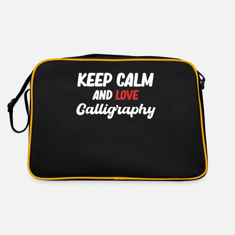 Bleib Ruhig Und Liebe Kalligraphie Handwerker Retro Tasche