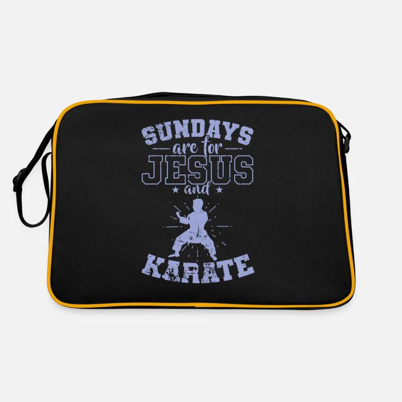 Le dimanche est pour Jésus et le karaté Sac Retro