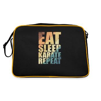 Eat Sleep Karate Repeat - Retro Bag - black/gold - Back