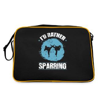I' rather Sparring in Karate - Retro Bag - black/gold - Back