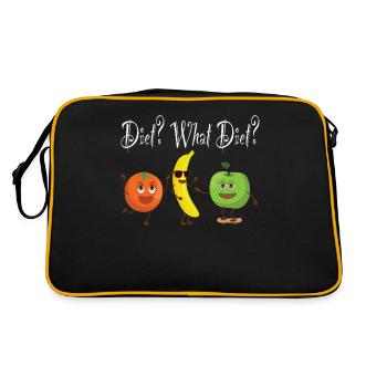 Régime Alimentaire Régime Fruits Drôle Dire Perdre Du Poids - Sac Retro - noir/or - Dos