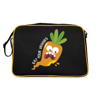 Mangez vos légumes végétalien végétal légumes végétalien végétalien - Sac Retro - noir/or - Dos