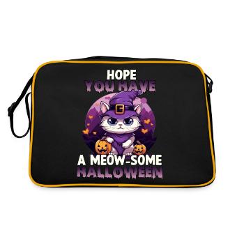 Costume de chat d'Halloween pour cadeau - Sac Retro - noir/or - Dos