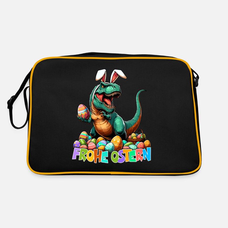 Dinosaur Trex Boys Easter Basket Easter Bunny Retro Bag