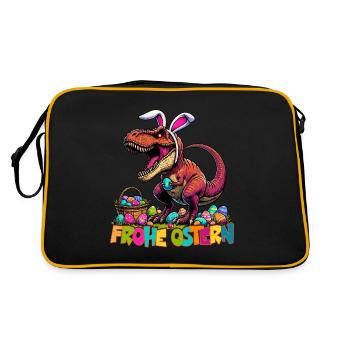 Dinosaure Trex garçons panier de Pâques lapin de Pâques - Sac Retro - noir/or - Dos