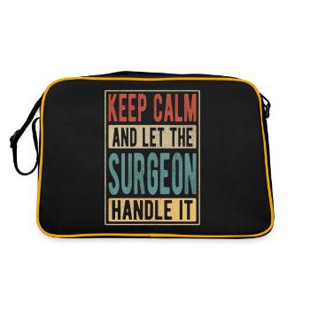 Chirurg Retro Geschenk - Retro Tasche - Schwarz/Gold - Hinten