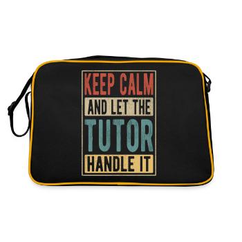 Tutor Retro Geschenk - Retro Tasche - Schwarz/Gold - Hinten