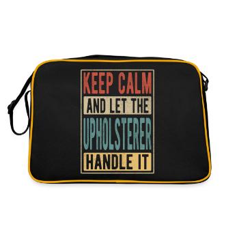 Polsterer Retro Geschenk - Retro Tasche - Schwarz/Gold - Hinten