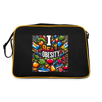 I Beat Obesity 11 - Retro Bag - black/gold - Back