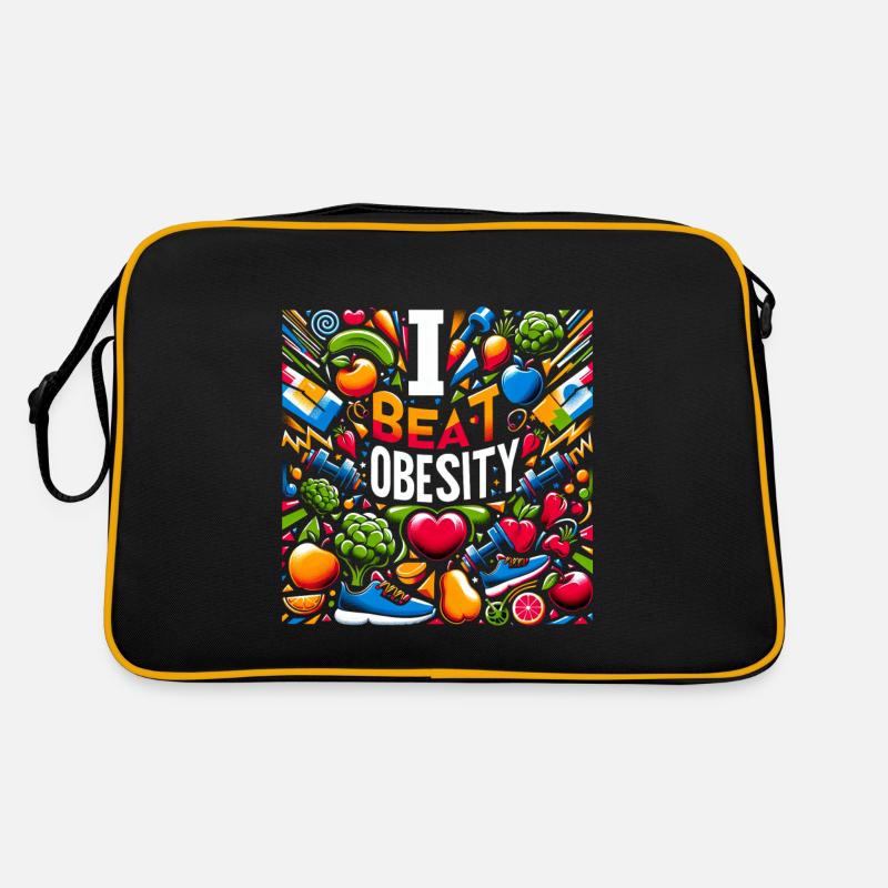 I Beat Obesity 11 Retro Tasche