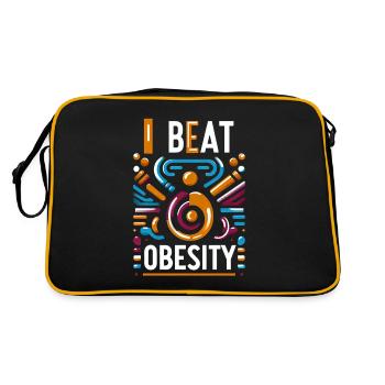 I Beat Obesity 15 - Retro Bag - black/gold - Back