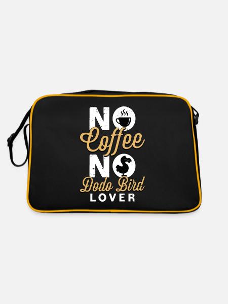 Dodo Bird Lover Pas de café No Dodo Lover Café - Sac Retro - noir/or - Dos