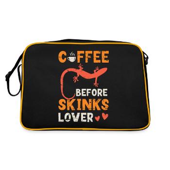 Skinks Lover Coffee Avant Lizard Coffee Lover - Sac Retro - noir/or - Dos