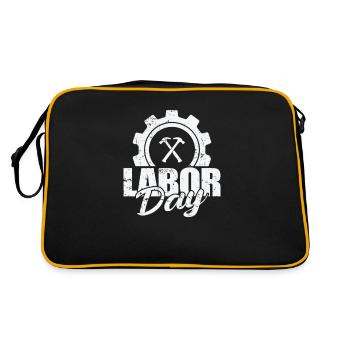 Labor Day in den USA - Retro Tasche - Schwarz/Gold - Hinten