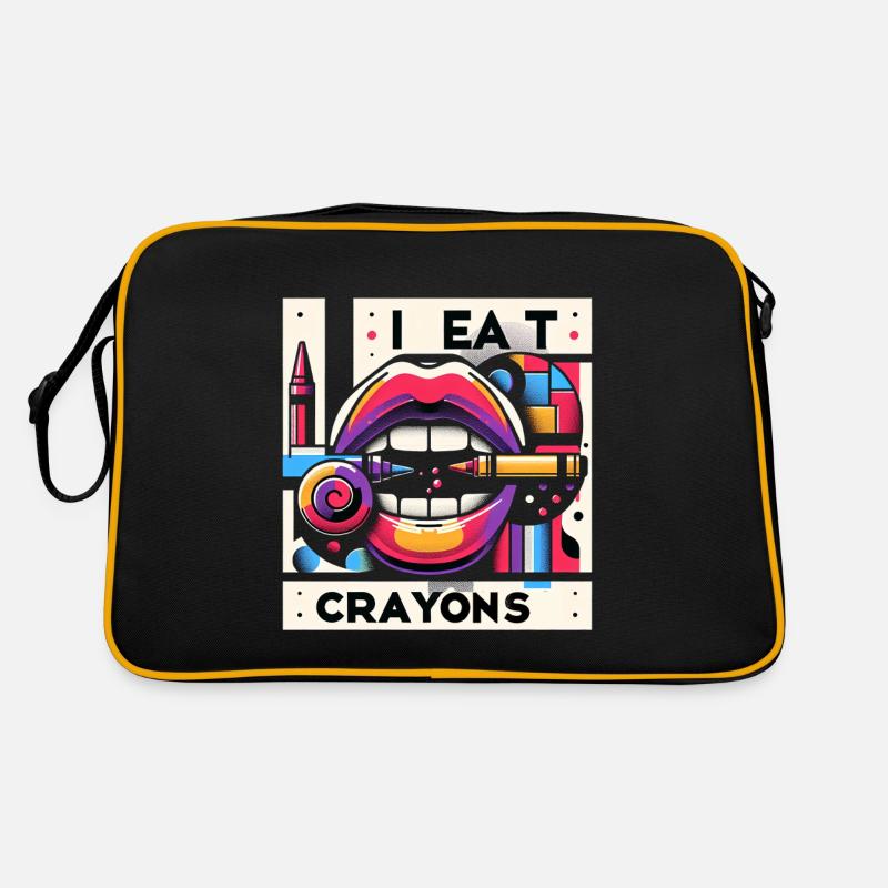 Je mange des crayons de couleur 19 Sac Retro