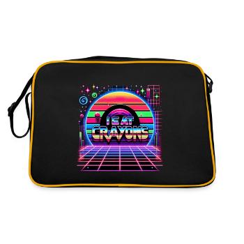 I Eat Crayons 21 - Retro Tasche - Schwarz/Gold - Hinten