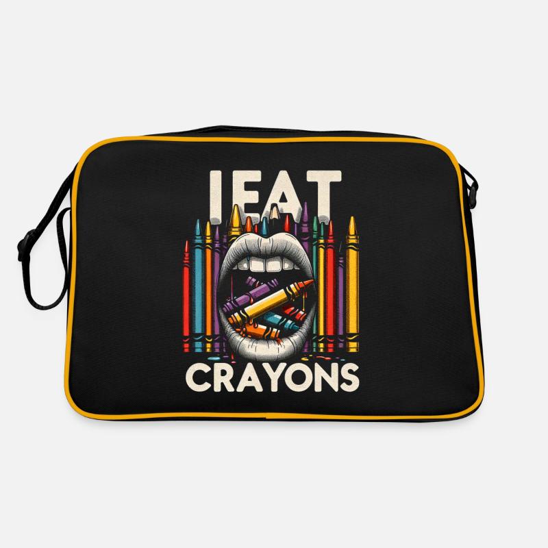 Je mange des crayons de couleur 22 Sac Retro