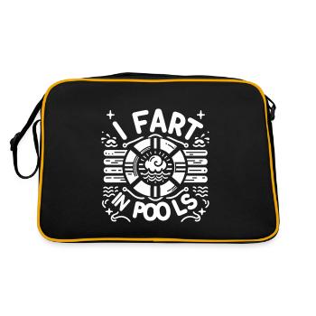 I Fart In Pools 8 - Retro Bag - black/gold - Back