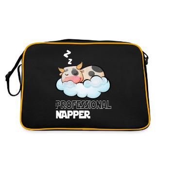 Professinonal Napper Cow Sleeping Late Riser - Retro Bag - black/gold - Back