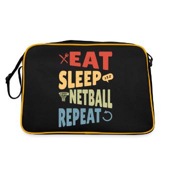Cadeau de joueur de netball Love Netball - Sac Retro - noir/or - Dos