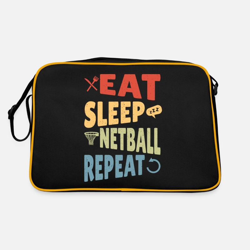 Love Netball Netball Player Gift Retro Bag