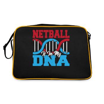 Cadeau de joueur de netball Love Netball - Sac Retro - noir/or - Dos