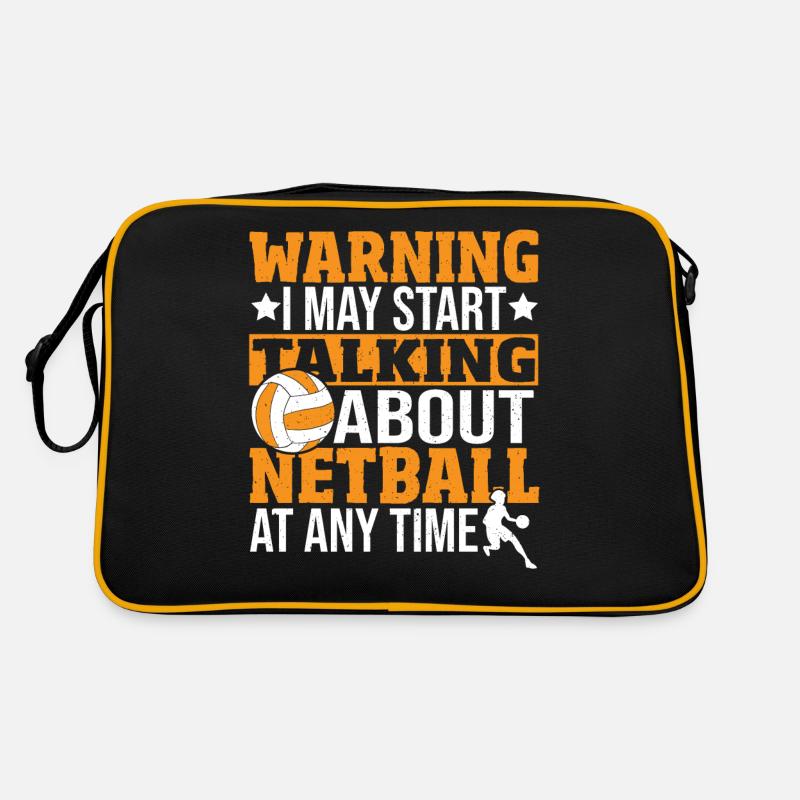 Love Netball Netball Player Gift Retro Bag