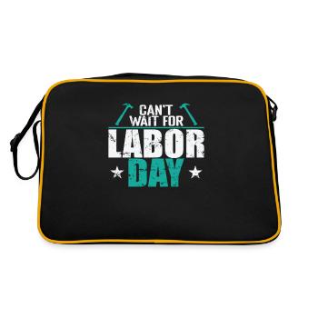 Can't wait for Labor Day - Retro Tasche - Schwarz/Gold - Hinten