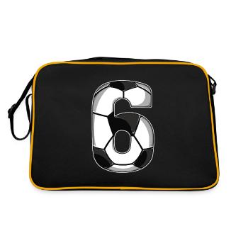 6th Birthday Football - Retro Bag - black/gold - Back