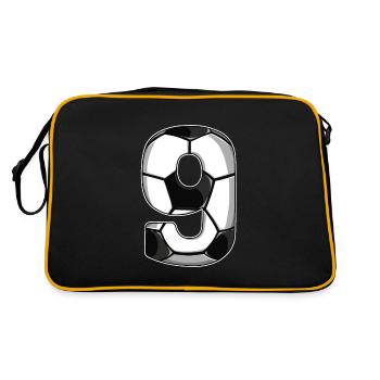 9th Birthday Football - Retro Bag - black/gold - Back