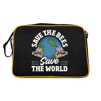 Apiculteur Heartbeat Nid d’abeille Amour Pollinisation - Sac Retro - noir/or - Dos