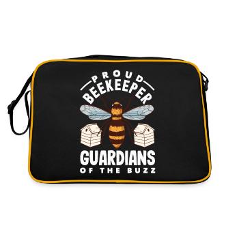 Apiculteur Heartbeat Nid d’abeille Amour Pollinisation - Sac Retro - noir/or - Dos