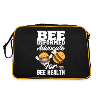 Apiculteur Heartbeat Nid d’abeille Amour Pollinisation - Sac Retro - noir/or - Dos