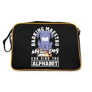 Chiot mélodique Virtuose Alphabet drôle Chien chanteur - Sac Retro - noir/or - Dos