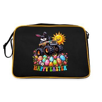 Monster Truck Boys Panier de Pâques lapin de Pâques Merry - Sac Retro - noir/or - Dos