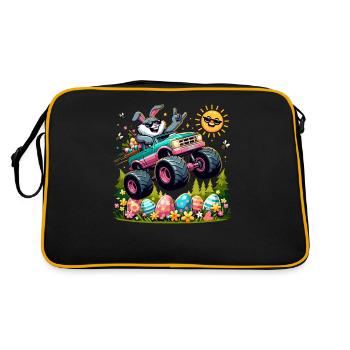 Monster Truck Boys Panier de Pâques lapin de Pâques Merry - Sac Retro - noir/or - Dos