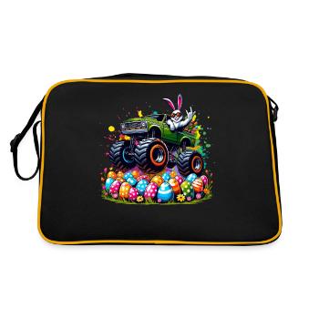 Monster Truck Boys Panier de Pâques lapin de Pâques Merry - Sac Retro - noir/or - Dos
