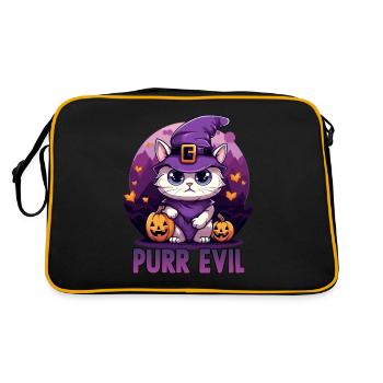 Chats Kawaii Costume d'Halloween Costume de chat - Sac Retro - noir/or - Dos