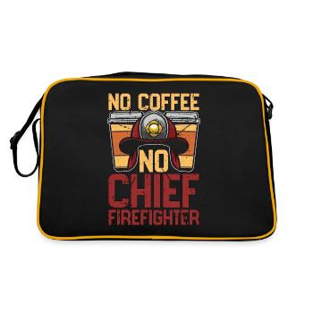 Chef pompier Pas de café Pompier Amateur de café - Sac Retro - noir/or - Dos