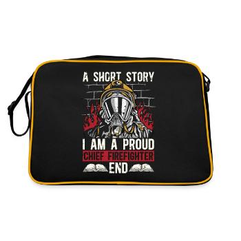 Chef pompier Une petite histoire Je suis un chef des pompiers - Sac Retro - noir/or - Dos