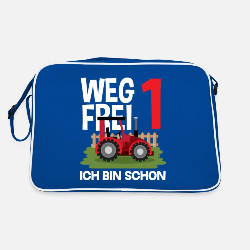 1. Geburtstag Traktor 1 Jahr Geburtstagsshirt Retro Tasche