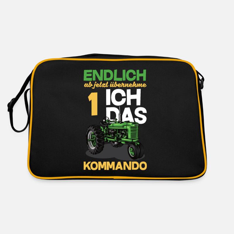 1. Geburtstag Traktor 1 Jahr Geburtstagsshirt Retro Tasche